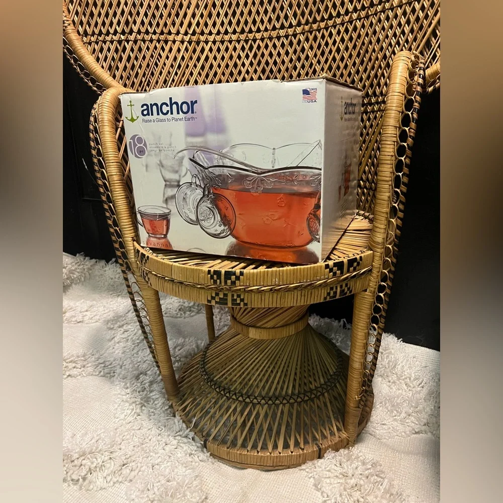 SAVANNAH Anchor ECO FRIENDLY 18 piece punch bowl set USA - Picture 3 of 7